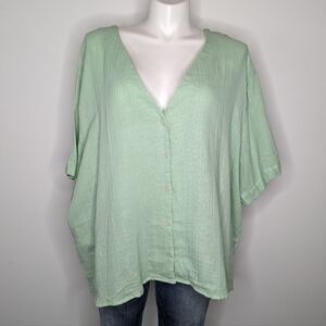 ✨3/$15 ASOS light mint green v neck short sleeve lightweight top 26